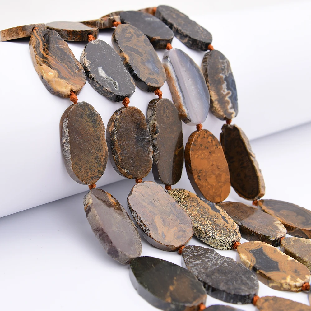 APDGG Natural Divine Eye Lace Black Agate Geode Oval Slice Loose Pendant Beads 16.5'' Strand Jewelry Making DIY
APDGG Natural Divine Eye Lace Black Agate Geode Oval Slice Loose Pendant Beads 16.5'' Strand Jewelry Making DIY