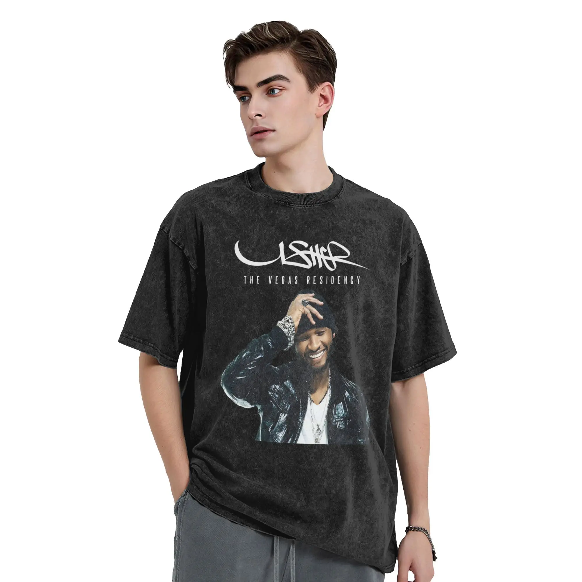 Мужские футболки Usher Rapper Tour, новинка, футболка с короткими рукавами и круглым вырезом, футболка из чистого хлопка, идея подарка, одежда
Мужские футболки Usher Rapper Tour, новинка, футболка с короткими рукавами и круглым вырезом, футболка из чистого хлопка, идея подарка, одежда