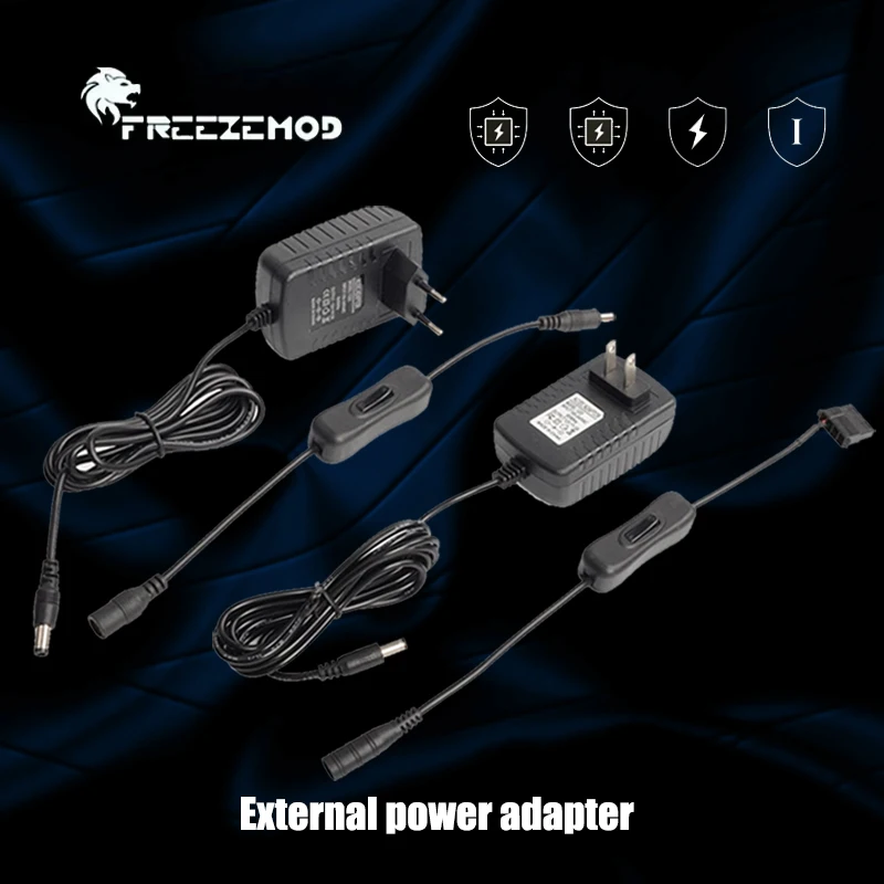 External Watercooler Power Supply Adapter 220V to 12V 2A, Support 3/4 Pin Connector Switch for Water Pump & Fans, US/EU Plug
External Watercooler Power Supply Adapter 220V to 12V 2A, Support 3/4 Pin Connector Switch for Water Pump & Fans, US/EU Plug