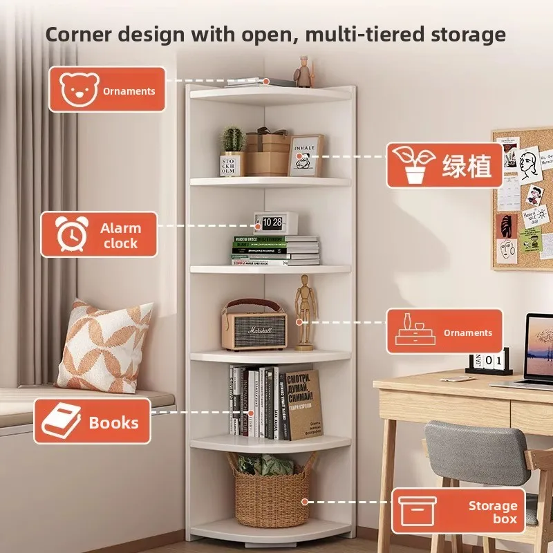 Bookcase Corner Cabinet Floor to Floor Corner Corner Triangular Shelf Bedroom Living Room Corner Storage Shelf Bookshelf
Bookcase Corner Cabinet Floor to Floor Corner Corner Triangular Shelf Bedroom Living Room Corner Storage Shelf Bookshelf
