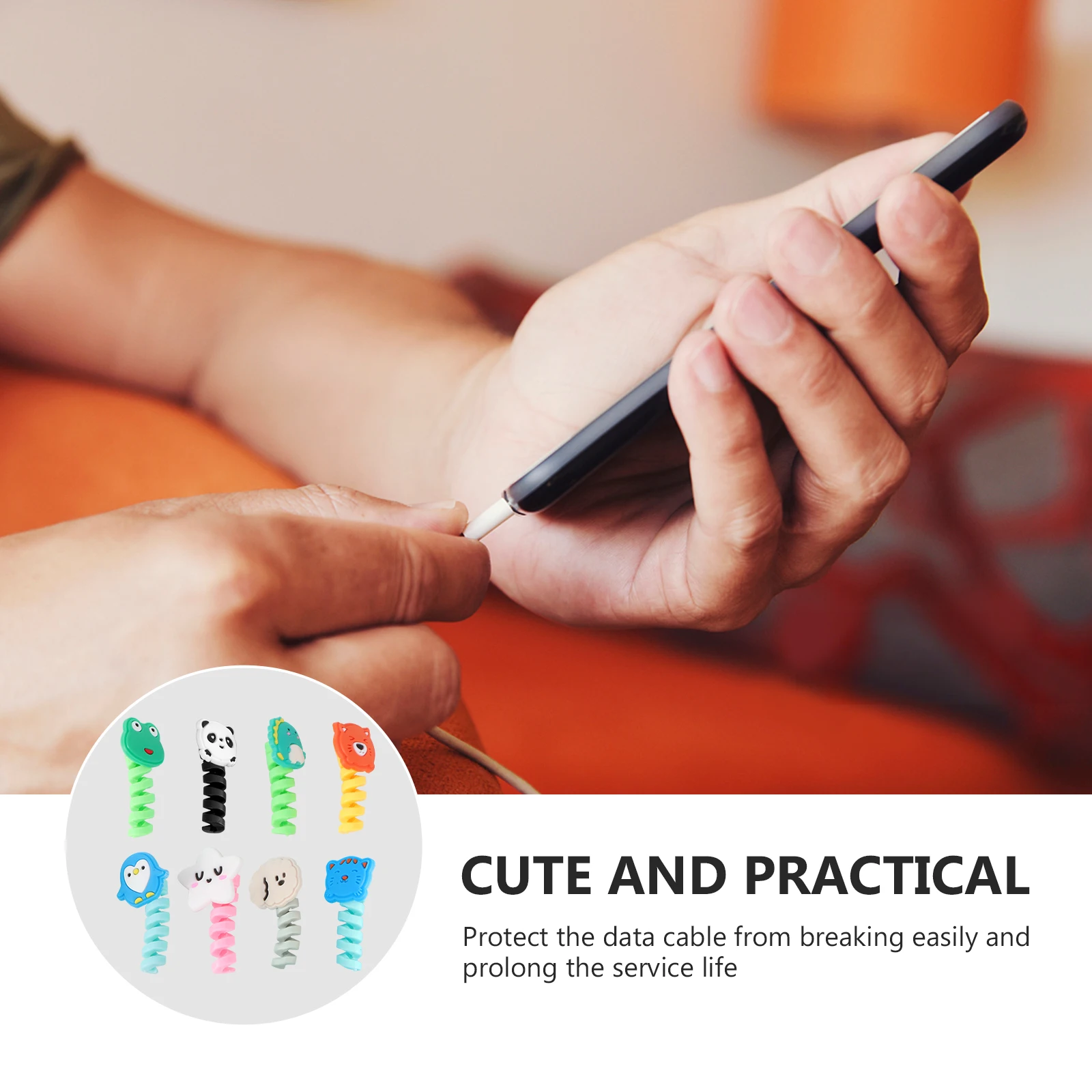 8 Pcs Data Line Protector Soft Texture Cable Organizers Cell Phone Assorted Color Cord for Electronics Silica Gel Organiser
8 Pcs Data Line Protector Soft Texture Cable Organizers Cell Phone Assorted Color Cord for Electronics Silica Gel Organiser