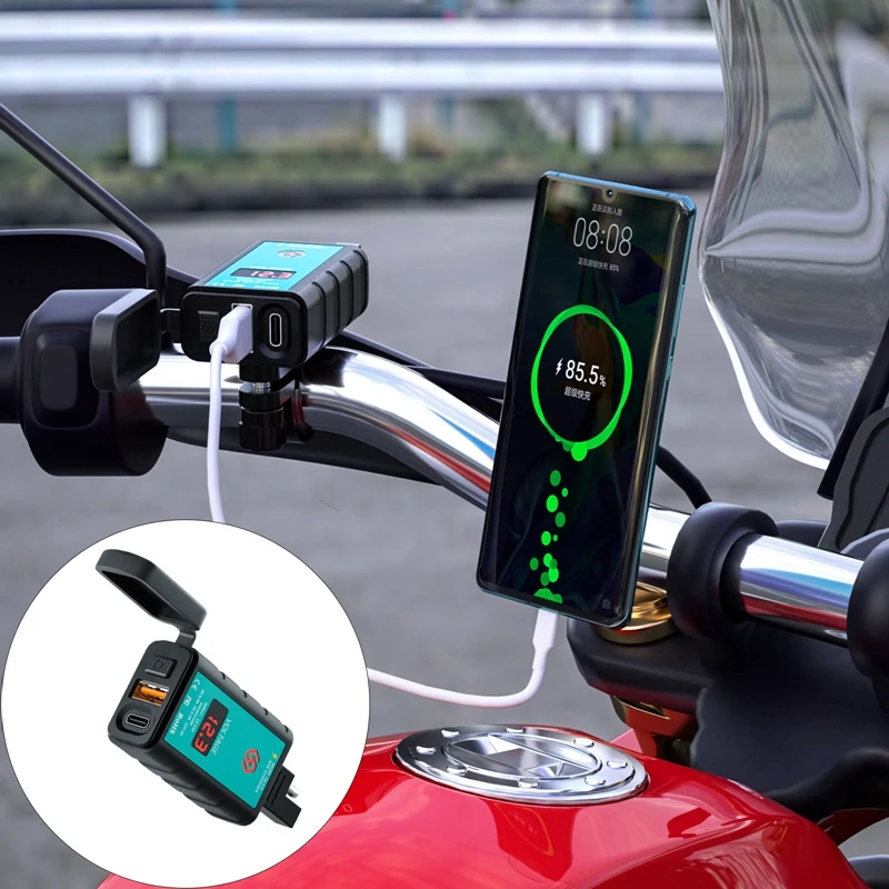 12-24V Motorcycle Type-C USB Charger SAE To USB Type-C With LED Voltmeter Switch
12-24V Motorcycle Type-C USB Charger SAE To USB Type-C With LED Voltmeter Switch
