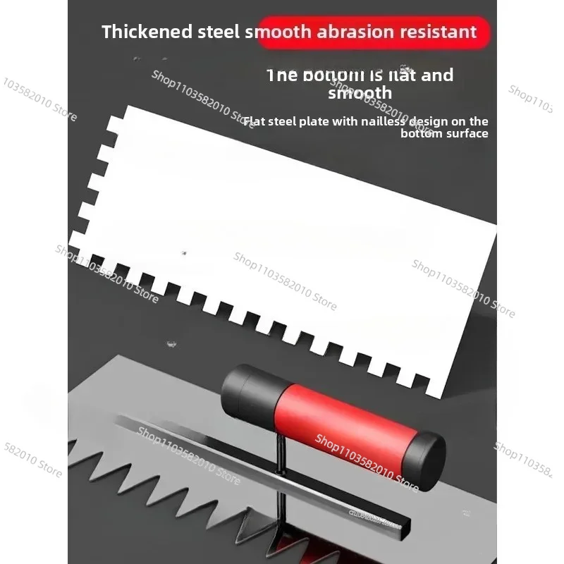 Sawtooth plaster knife, toothed trowel, stainless steel iron plaster, tile artifact, masonry tool Daquan
Sawtooth plaster knife, toothed trowel, stainless steel iron plaster, tile artifact, masonry tool Daquan