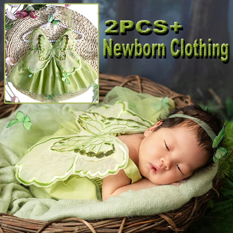 Ylsteed Newborn portrait photography With Wings Green Dress Outfits Butterfly Wings Headband Baby Girl Pics Shooting Props-HD
Ylsteed Newborn portrait photography With Wings Green Dress Outfits Butterfly Wings Headband Baby Girl Pics Shooting Props-HD