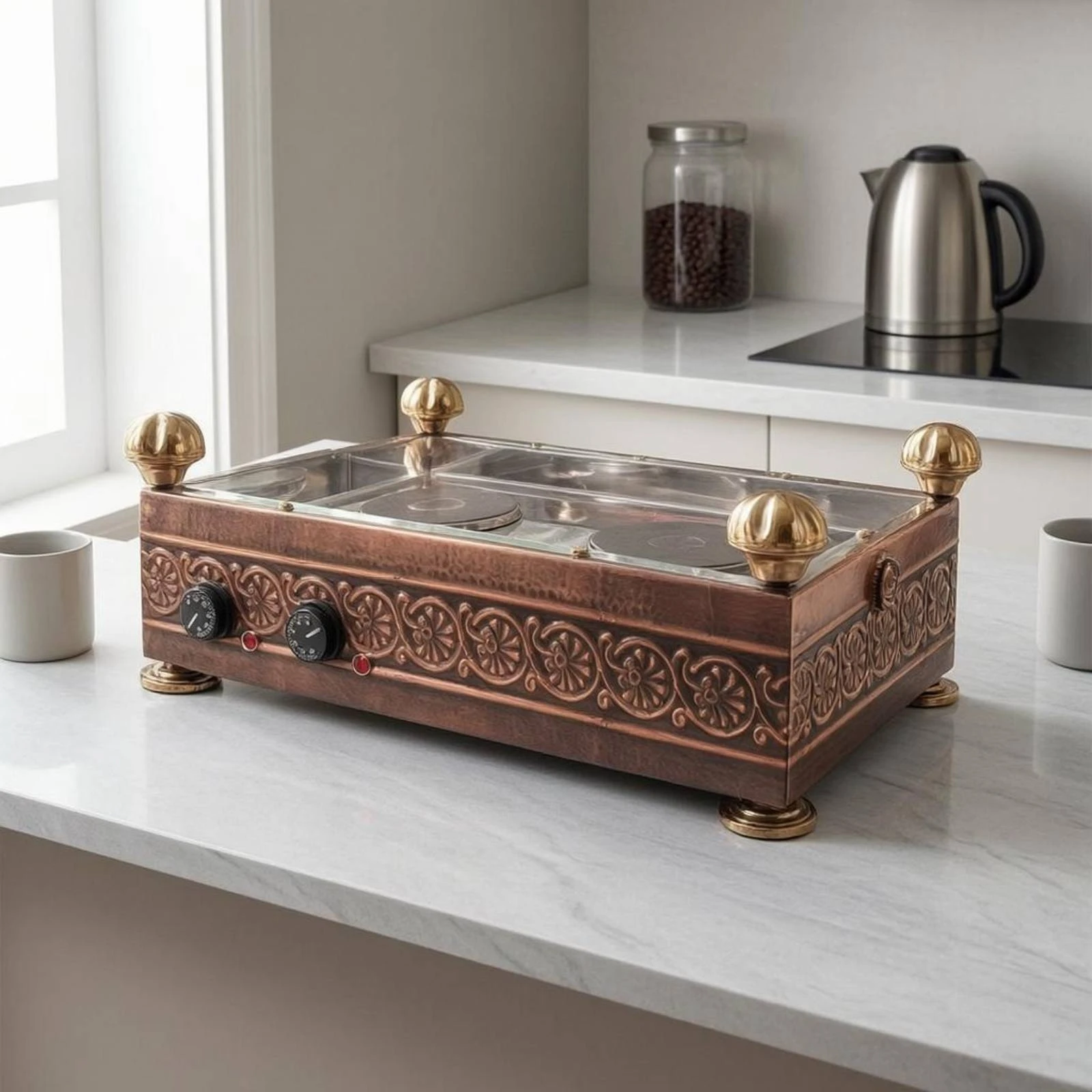 Turkish Coffee Burner Embossed Coffee Burner Copper Cezve Set Metal Cooking Appliance Food-Safe Tin Tin-Plated
Turkish Coffee Burner Embossed Coffee Burner Copper Cezve Set Metal Cooking Appliance Food-Safe Tin Tin-Plated