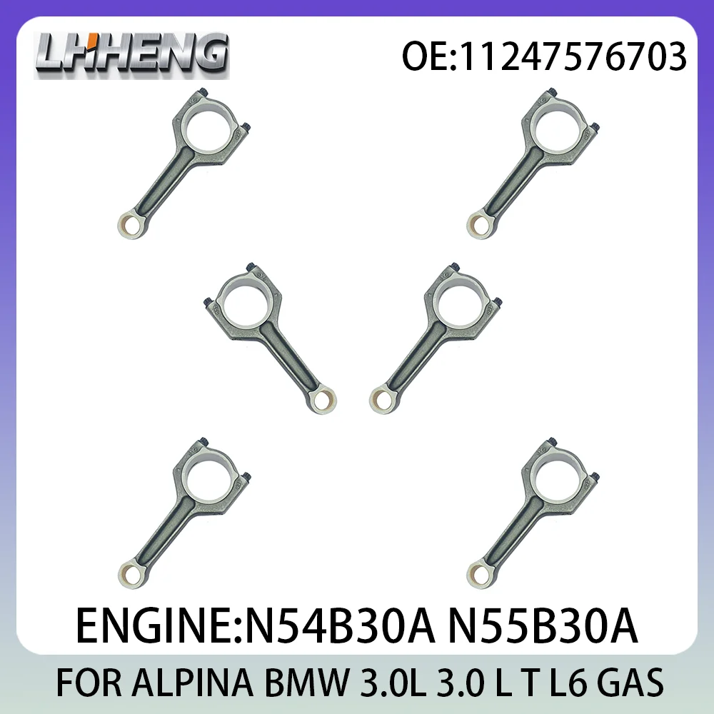 Engine 6PCS Connecting Con Rod New Set 3.0L 3.0 L T L6 GAS FOR ALPINA B3 BMW 1 3 7 X6 Z4 06-16 11247586491 11247558882 N54B30
Engine 6PCS Connecting Con Rod New Set 3.0L 3.0 L T L6 GAS FOR ALPINA B3 BMW 1 3 7 X6 Z4 06-16 11247586491 11247558882 N54B30