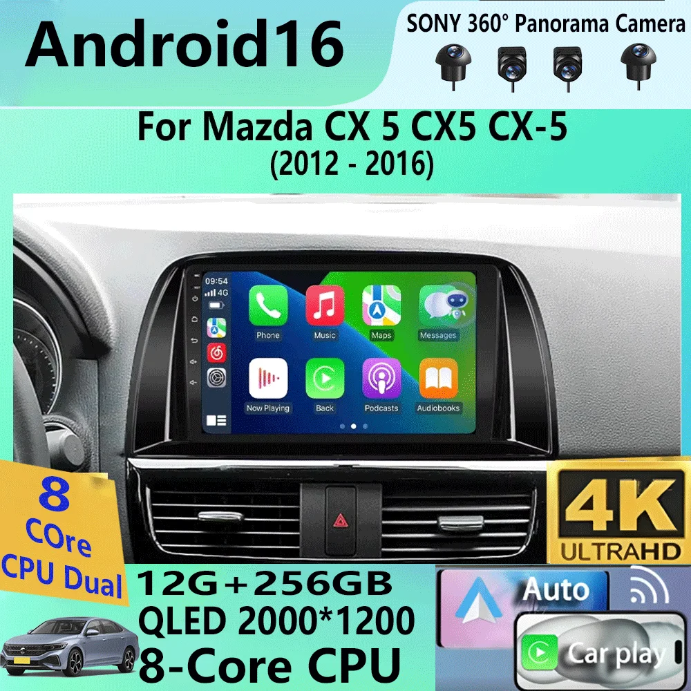 Android 16 CarPlay для Mazda CX-5 2012-2016, видеоплеер, автомобильная магнитола, мультимедиа, навигация, CarPlay, головное устройство 2DIN
Android 16 CarPlay для Mazda CX-5 2012-2016, видеоплеер, автомобильная магнитола, мультимедиа, навигация, CarPlay, головное устройство 2DIN