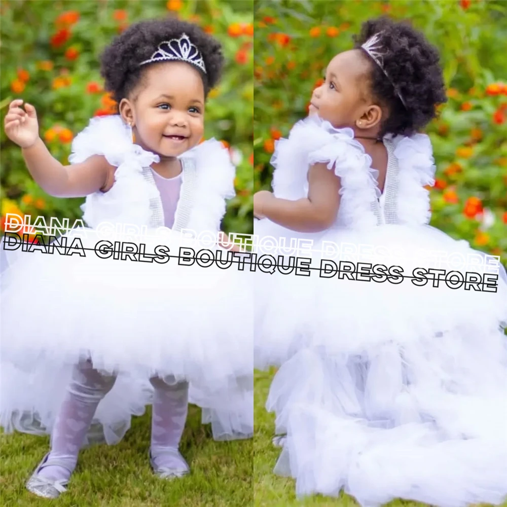 Elegant Quality Flower Gril Dress White Tulle Fluffy With Tailing Little Princess Wedding Ball Birthday Party Evening Gowns
Elegant Quality Flower Gril Dress White Tulle Fluffy With Tailing Little Princess Wedding Ball Birthday Party Evening Gowns