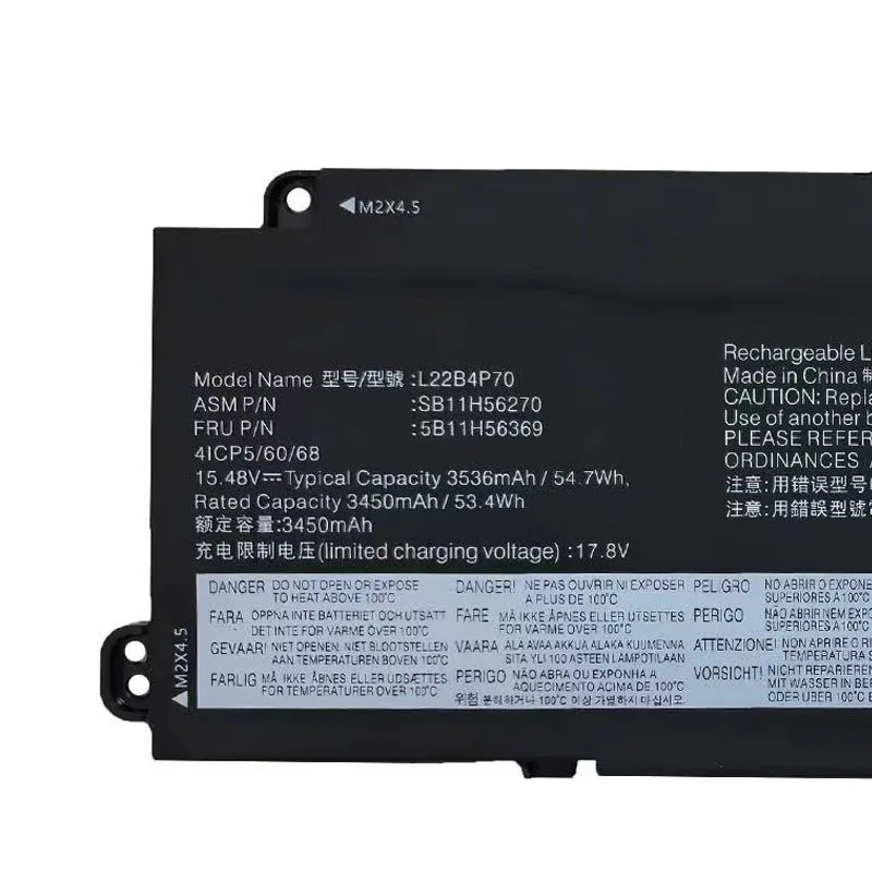 L22M4P70 L22B4P70 L22C4P70 L22D4P70 L22L4P70 Battery for Lenovo ThinkPad X13 Yoga G4 15.48V 54.7Wh 3536mAh
L22M4P70 L22B4P70 L22C4P70 L22D4P70 L22L4P70 Battery for Lenovo ThinkPad X13 Yoga G4 15.48V 54.7Wh 3536mAh