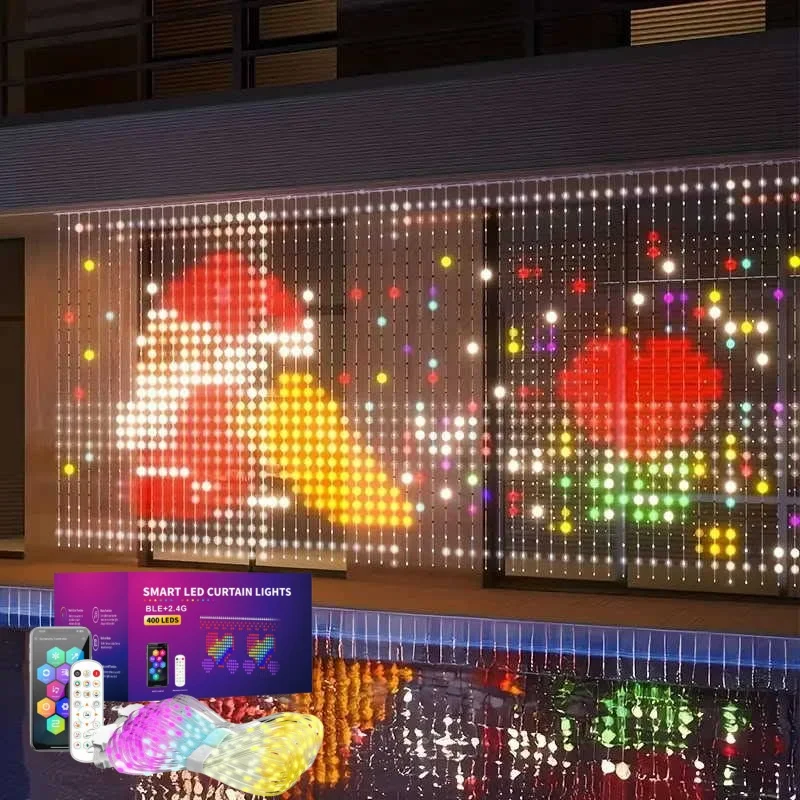 USB Led String Lights App Control Intelligent DIY Pattern Colorful Leather Wire Curtain Light Atmosphere lights Christmas Decor
USB Led String Lights App Control Intelligent DIY Pattern Colorful Leather Wire Curtain Light Atmosphere lights Christmas Decor
