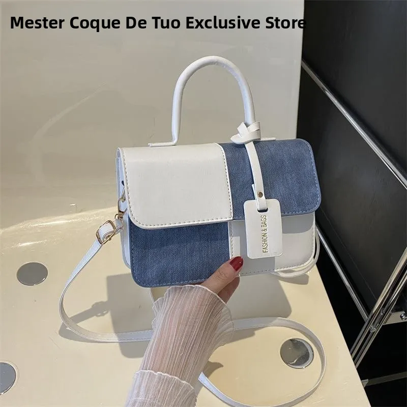 Fashionable Spliced Texture Handbag Commuter Chic Single Shoulder Crossbody Bag Small Square Bag Trendy for Daily Use
Fashionable Spliced Texture Handbag Commuter Chic Single Shoulder Crossbody Bag Small Square Bag Trendy for Daily Use