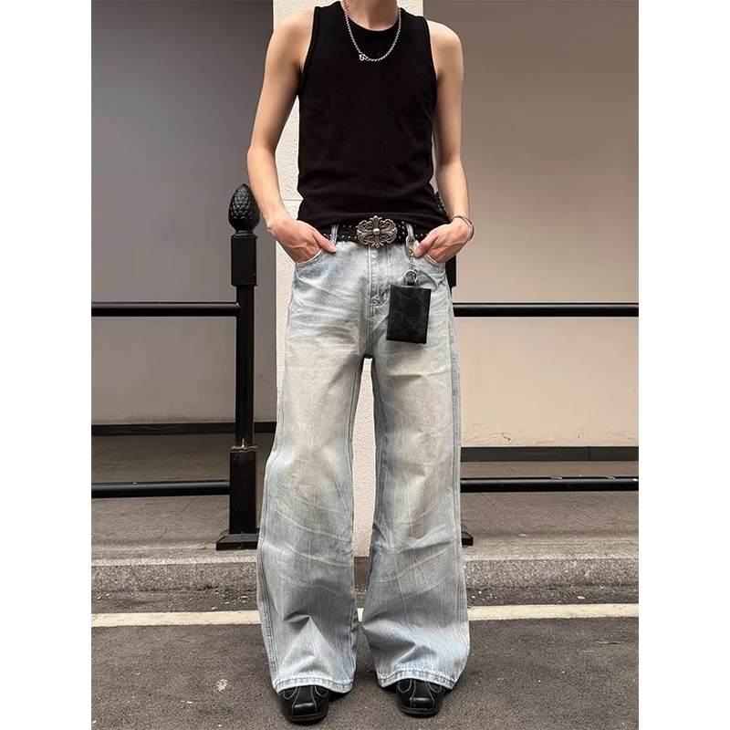 Retro American Bamboo Fiber Wide Leg Jeans Men Summer High Street Loose Slimming Drapey Knife Edge Design Casual Cotton Jeans
Retro American Bamboo Fiber Wide Leg Jeans Men Summer High Street Loose Slimming Drapey Knife Edge Design Casual Cotton Jeans