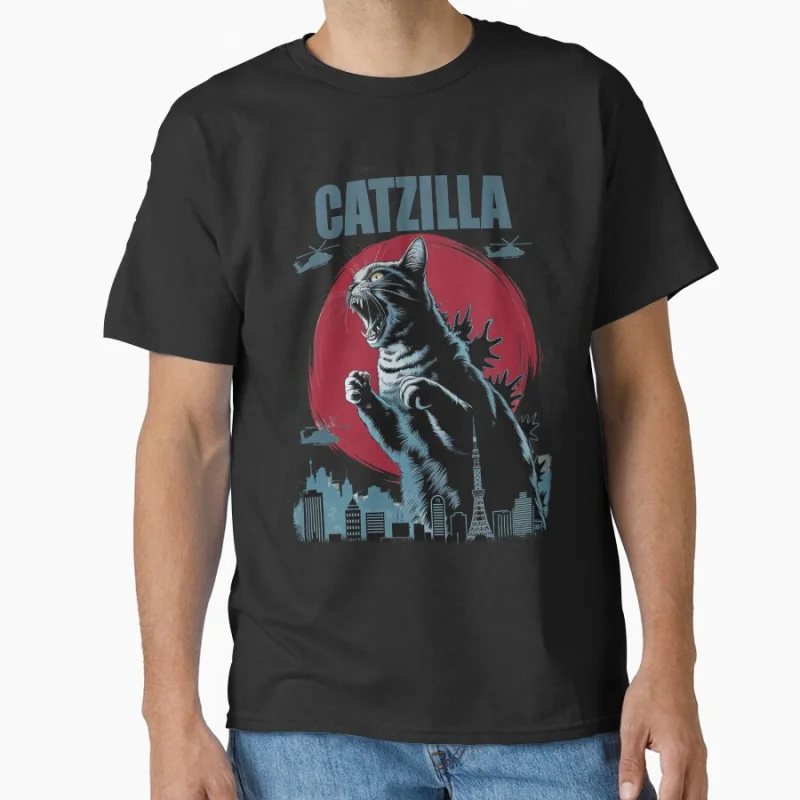 Funny King of the meowsters CATZILLA #0808 Vintage Japanese Monster Anime movie gift T shirt for cat lover Large size Tops 
Funny King of the meowsters CATZILLA #0808 Vintage Japanese Monster Anime movie gift T shirt for cat lover Large size Tops