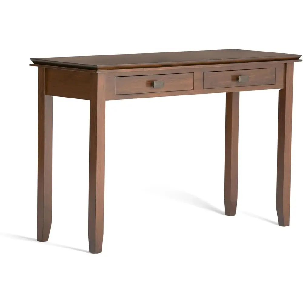46 Inch Wide Solid Wood Sofa Table in Russet Brown, Transitional Storage Table or Entryway or Living Room with 2 Drawers and Cle
46 Inch Wide Solid Wood Sofa Table in Russet Brown, Transitional Storage Table or Entryway or Living Room with 2 Drawers and Cle