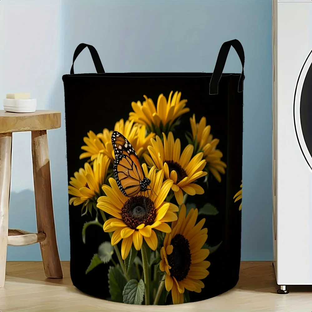Sunflower Oversized Laundry Hamper with Handles Round Design Mixed Color Floral Print Durable Fabric for Bedroom Living Room
Sunflower Oversized Laundry Hamper with Handles Round Design Mixed Color Floral Print Durable Fabric for Bedroom Living Room