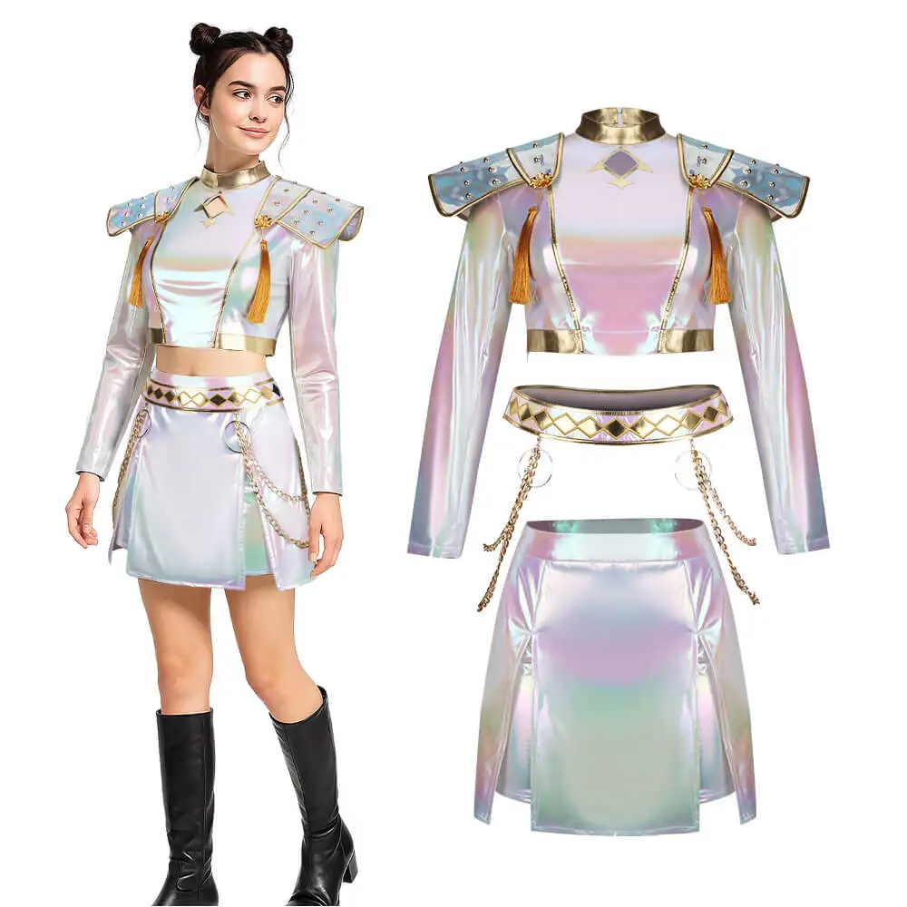 Women Zoey Stage Outfits Cosplay Costume Demon Hunter Fancy Dress RolePlay What Is SoundsLike Halloween Carnival Party Clothing
Women Zoey Stage Outfits Cosplay Costume Demon Hunter Fancy Dress RolePlay What Is SoundsLike Halloween Carnival Party Clothing