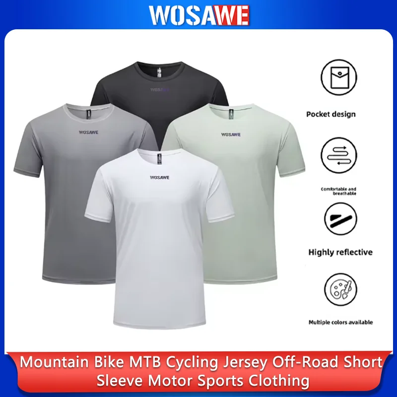 WOSAWE Cycling Jersey Men Short Sleeve Summer Breathable MTB Road Bike Shirt Quick Dry Lightweight Outdoor Riding Top Training
WOSAWE Cycling Jersey Men Short Sleeve Summer Breathable MTB Road Bike Shirt Quick Dry Lightweight Outdoor Riding Top Training
