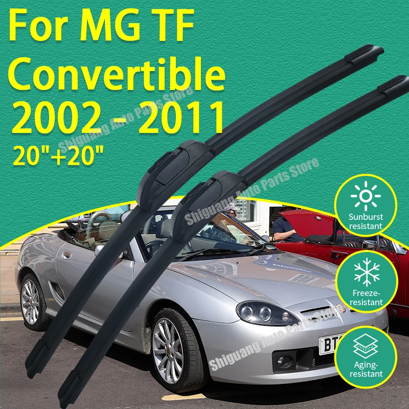 Front Silicone Coating Wipers for MG TF Convertible 2002 - 2011 Car Wiper Windshield Windscreen Blades Accessories 2003 2004
Front Silicone Coating Wipers for MG TF Convertible 2002 - 2011 Car Wiper Windshield Windscreen Blades Accessories 2003 2004