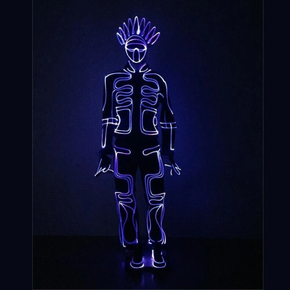 Led Cosplay Suits Optic Fiber Light Up Outfit Costume with Helmet for Men Dance Party
Led Cosplay Suits Optic Fiber Light Up Outfit Costume with Helmet for Men Dance Party