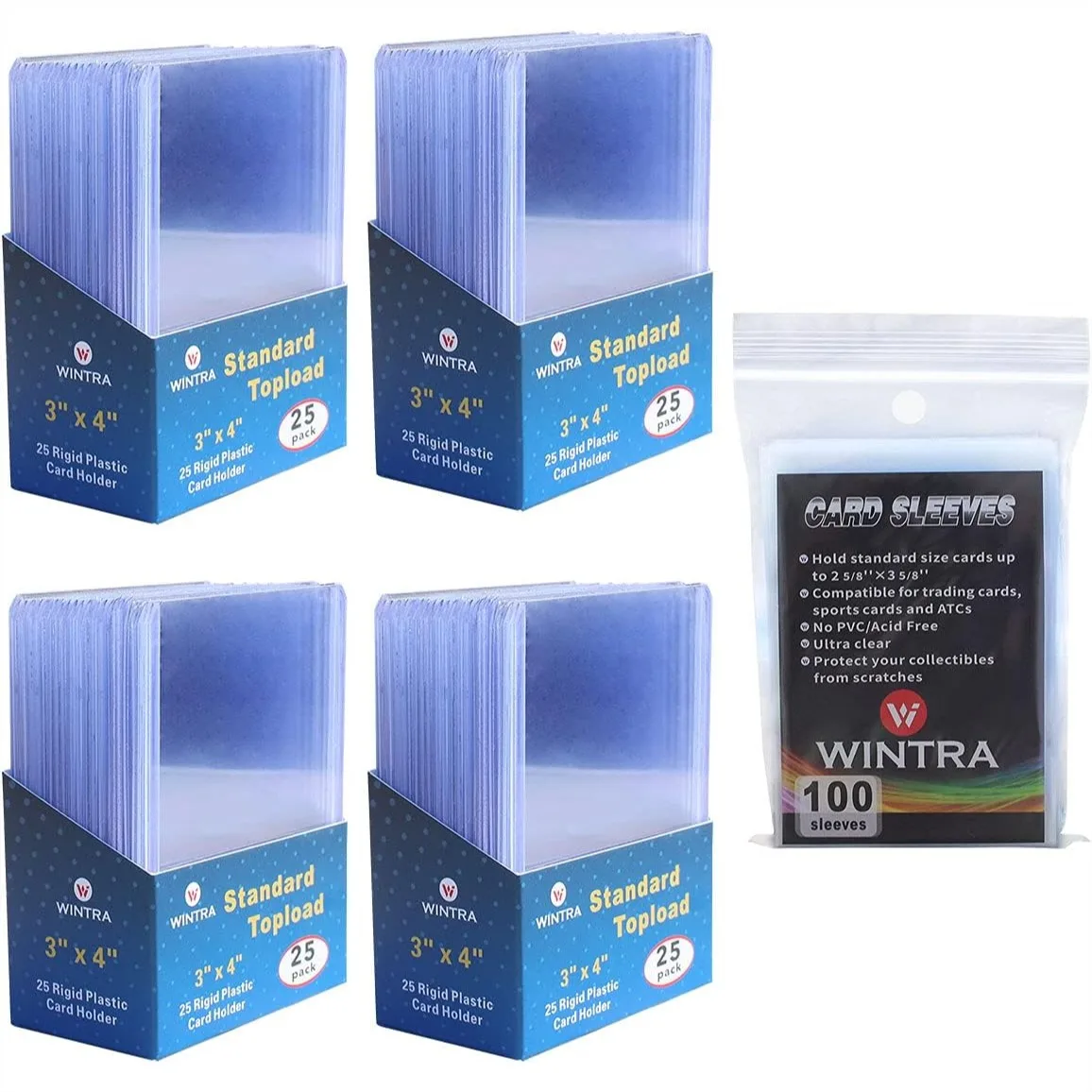 96 Count Topload Card Holders + 100 Soft Sleeves Bundle for Trading and Sports Cards Protection, 35pt Rigid Holders with Premium
96 Count Topload Card Holders + 100 Soft Sleeves Bundle for Trading and Sports Cards Protection, 35pt Rigid Holders with Premium