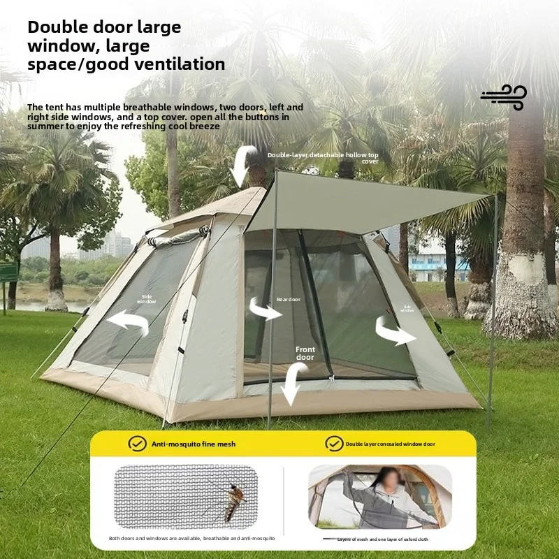 Outdoor Summer Camping Tent Oxford 5-8 Person Sun-Proof Rain-Proof Waterproof Portable Canopy Quick Automatic Opening Shelter
Outdoor Summer Camping Tent Oxford 5-8 Person Sun-Proof Rain-Proof Waterproof Portable Canopy Quick Automatic Opening Shelter
