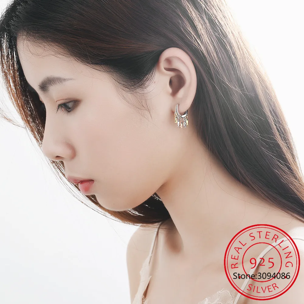 925 Sterling Silver Animal Tassel Ear Buckle Three Color Cute Fish Hoop Earring Creole Huggies for Women Girl Party Fine Jewelry
925 Sterling Silver Animal Tassel Ear Buckle Three Color Cute Fish Hoop Earring Creole Huggies for Women Girl Party Fine Jewelry