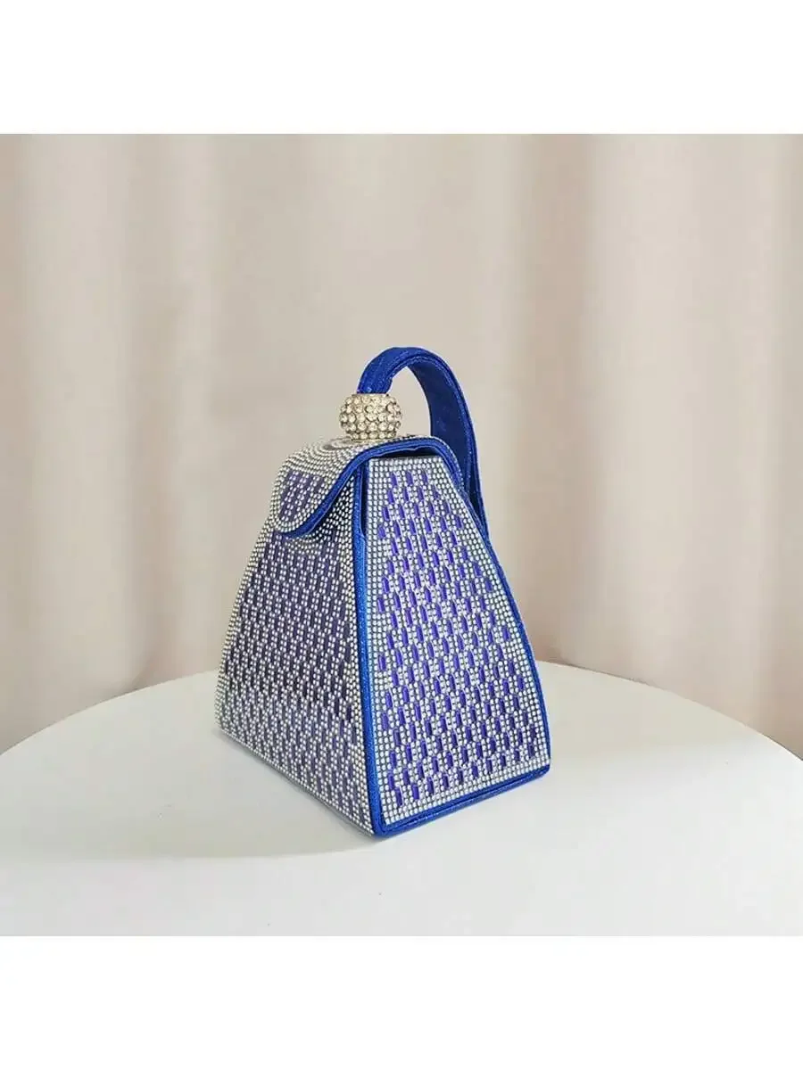 Pyramid Shape Diamond Encrusted Clutch Bag For Women Party Evening Handbag
Pyramid Shape Diamond Encrusted Clutch Bag For Women Party Evening Handbag