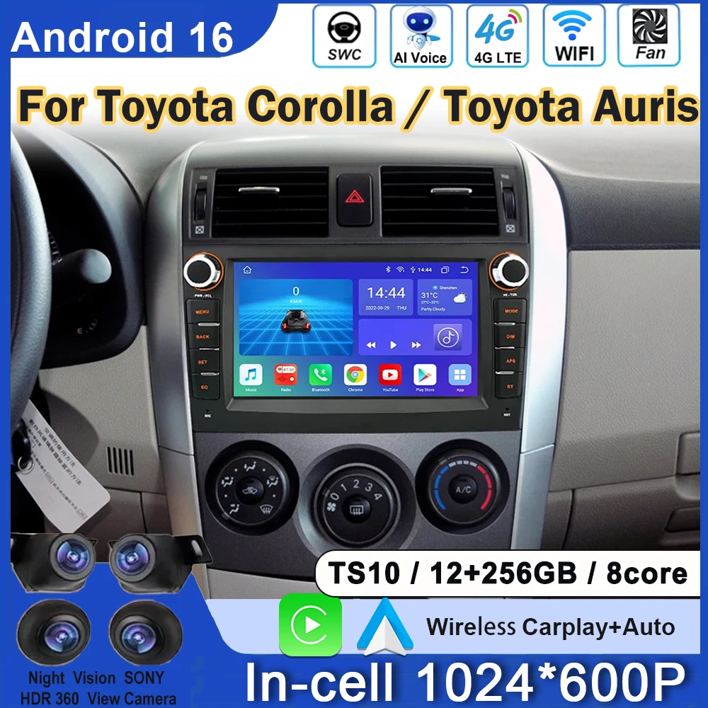 Car Radio Android Auto Player For Toyota Corolla E140/150 2007-2013 For Toyota Auris E150 2006-2012 CarPlay GPS Navigation WIFI
Car Radio Android Auto Player For Toyota Corolla E140/150 2007-2013 For Toyota Auris E150 2006-2012 CarPlay GPS Navigation WIFI