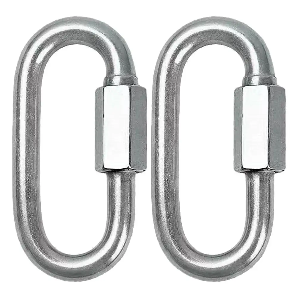 2 Pcs Trailer Link Climbing Equipment Oval Carabiner Snap Clip Heavy Duty for Keys to Locking
2 Pcs Trailer Link Climbing Equipment Oval Carabiner Snap Clip Heavy Duty for Keys to Locking