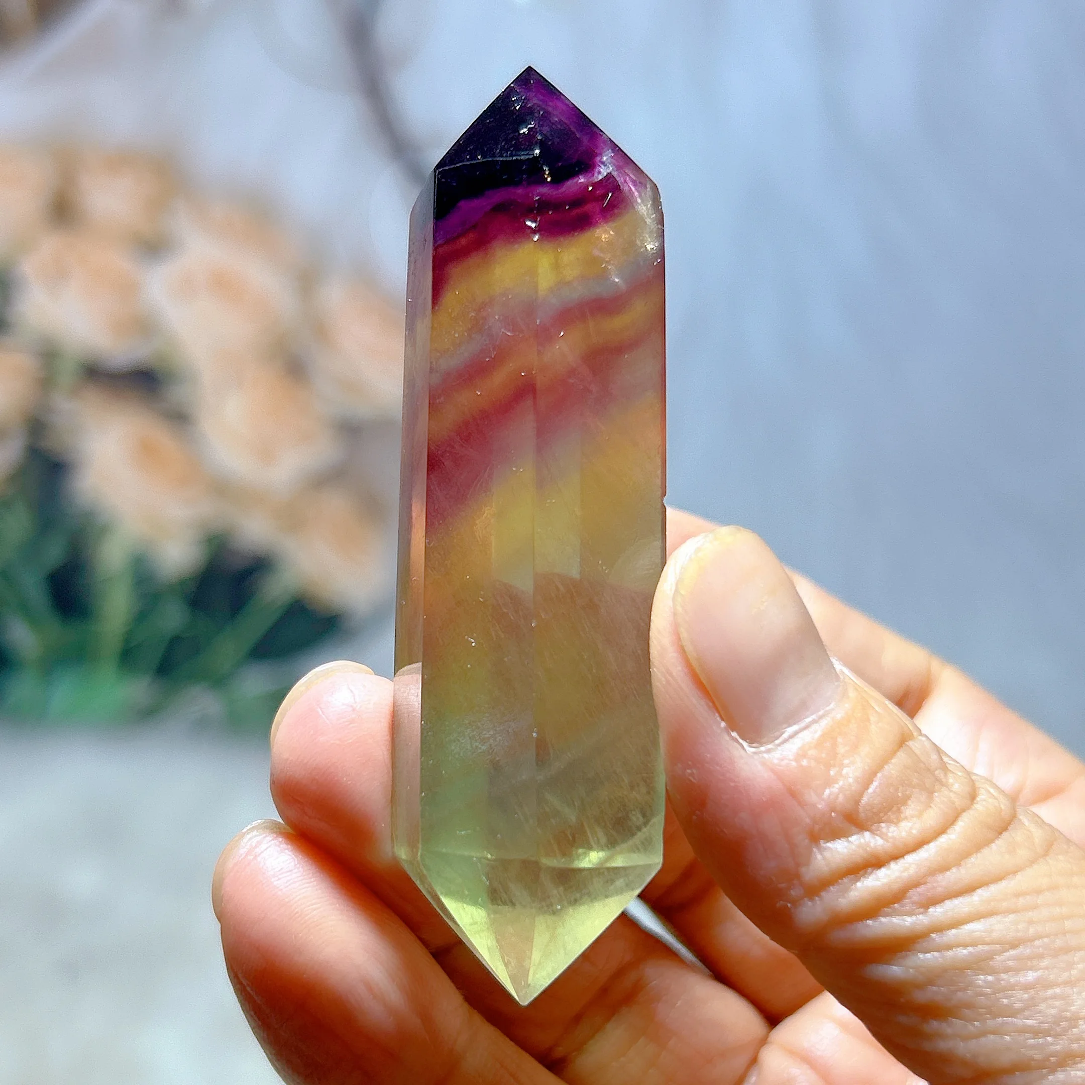 Healing Natural Crystal Candy Color Flourite Tower Double Point Reiki Home Decorations Room Decor Energy Mineral Ore Gift
Healing Natural Crystal Candy Color Flourite Tower Double Point Reiki Home Decorations Room Decor Energy Mineral Ore Gift
