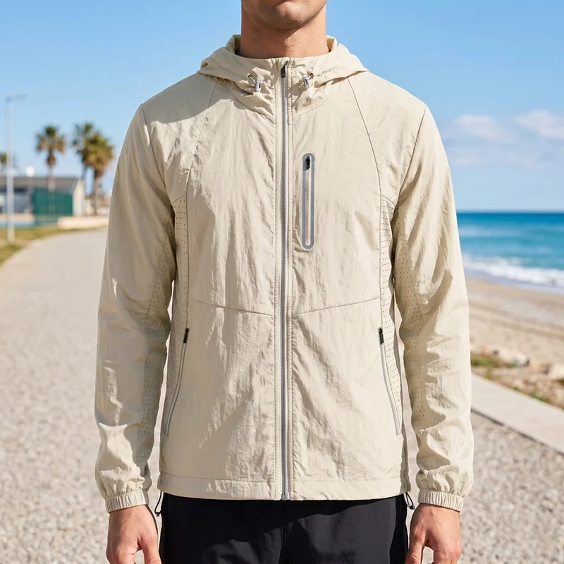 Men's Hooded Jackets Outdoor Sun Protection 3M Reflective Windbreaker Front Reflective Strip Zipper Pocket Thin Cycling Jacket
Men's Hooded Jackets Outdoor Sun Protection 3M Reflective Windbreaker Front Reflective Strip Zipper Pocket Thin Cycling Jacket