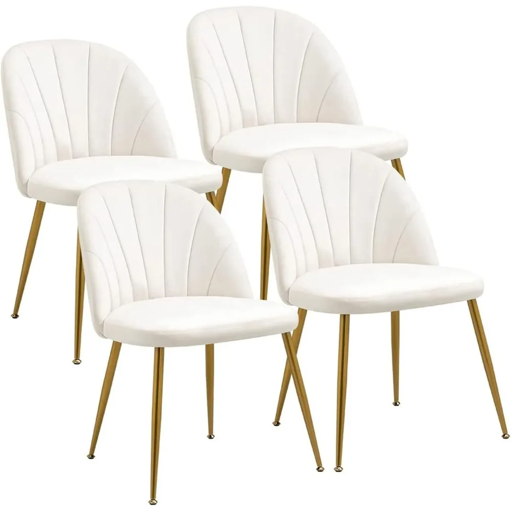 Mid-Century Modern 4-Piece Velvet Armless Dining Chairs Boasting Glamorous Gold Metal Legs
Mid-Century Modern 4-Piece Velvet Armless Dining Chairs Boasting Glamorous Gold Metal Legs