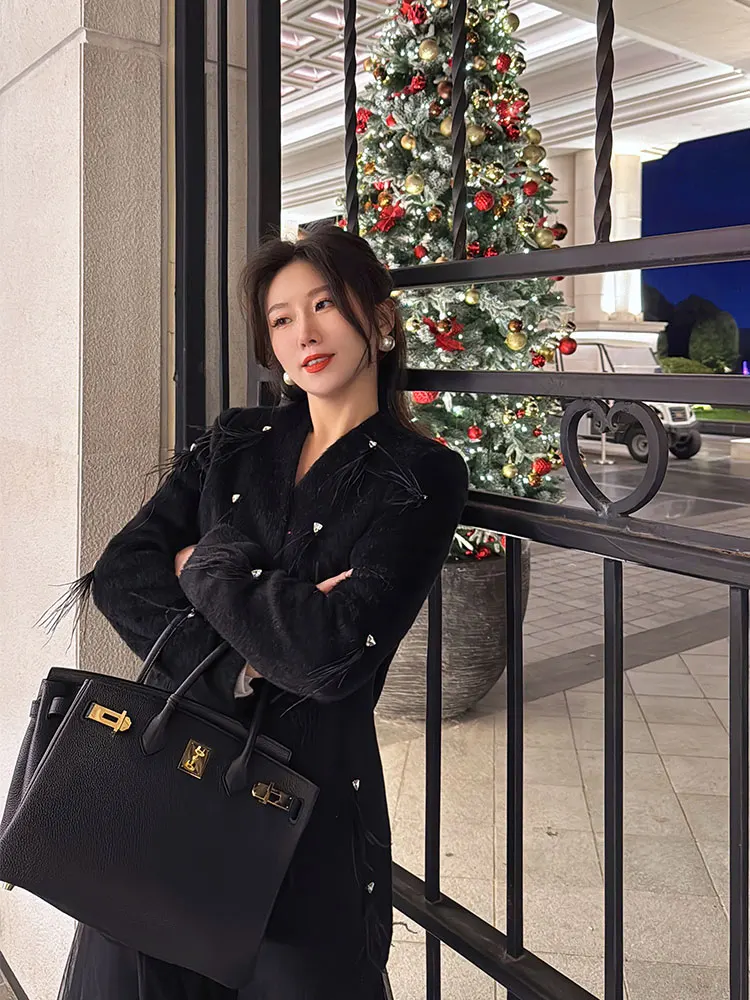 YANGXIAOJING Утепленное шерстяное пальто женское осенне-зимнее, элегантное, средней длины, однотонное
YANGXIAOJING Утепленное шерстяное пальто женское осенне-зимнее, элегантное, средней длины, однотонное