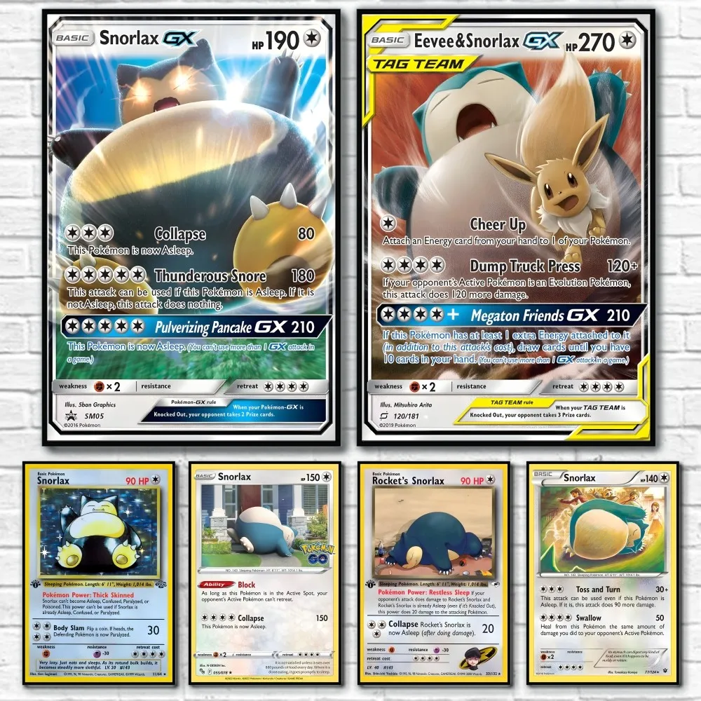Japanese Anime Rare Snorlax Cartoon Card Poster Sticky Wall Art Printing Waterproof Home Living Bed Room Bar Aesthetic Decor
Japanese Anime Rare Snorlax Cartoon Card Poster Sticky Wall Art Printing Waterproof Home Living Bed Room Bar Aesthetic Decor