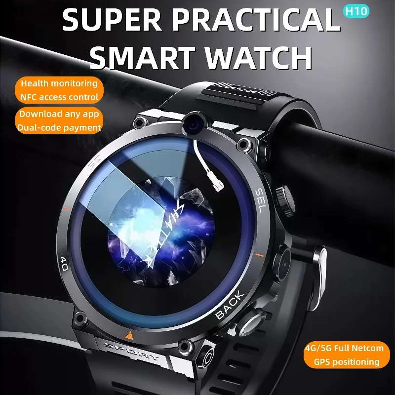 H10 Смарт-часы4GNet Global WIFI с многофункциональным спортивным круглым экраном Smartwatch NFC-позиционирование для фитнес-трекера 
H10 Смарт-часы4GNet Global WIFI с многофункциональным спортивным круглым экраном Smartwatch NFC-позиционирование для фитнес-трекера