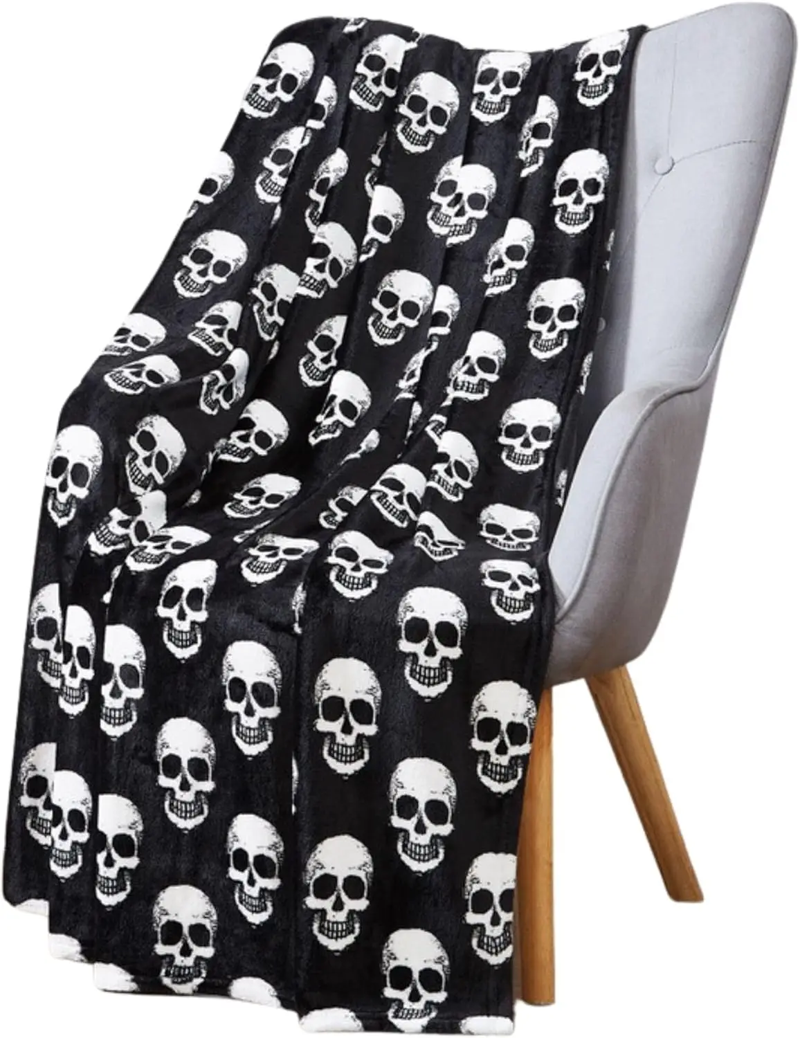 Halloween Fleece Throw Blanket: White Skulls on Black Velvety Soft Extra Large 70 x 50 for Sofa Bed Couch Chair Dorm
Halloween Fleece Throw Blanket: White Skulls on Black Velvety Soft Extra Large 70 x 50 for Sofa Bed Couch Chair Dorm