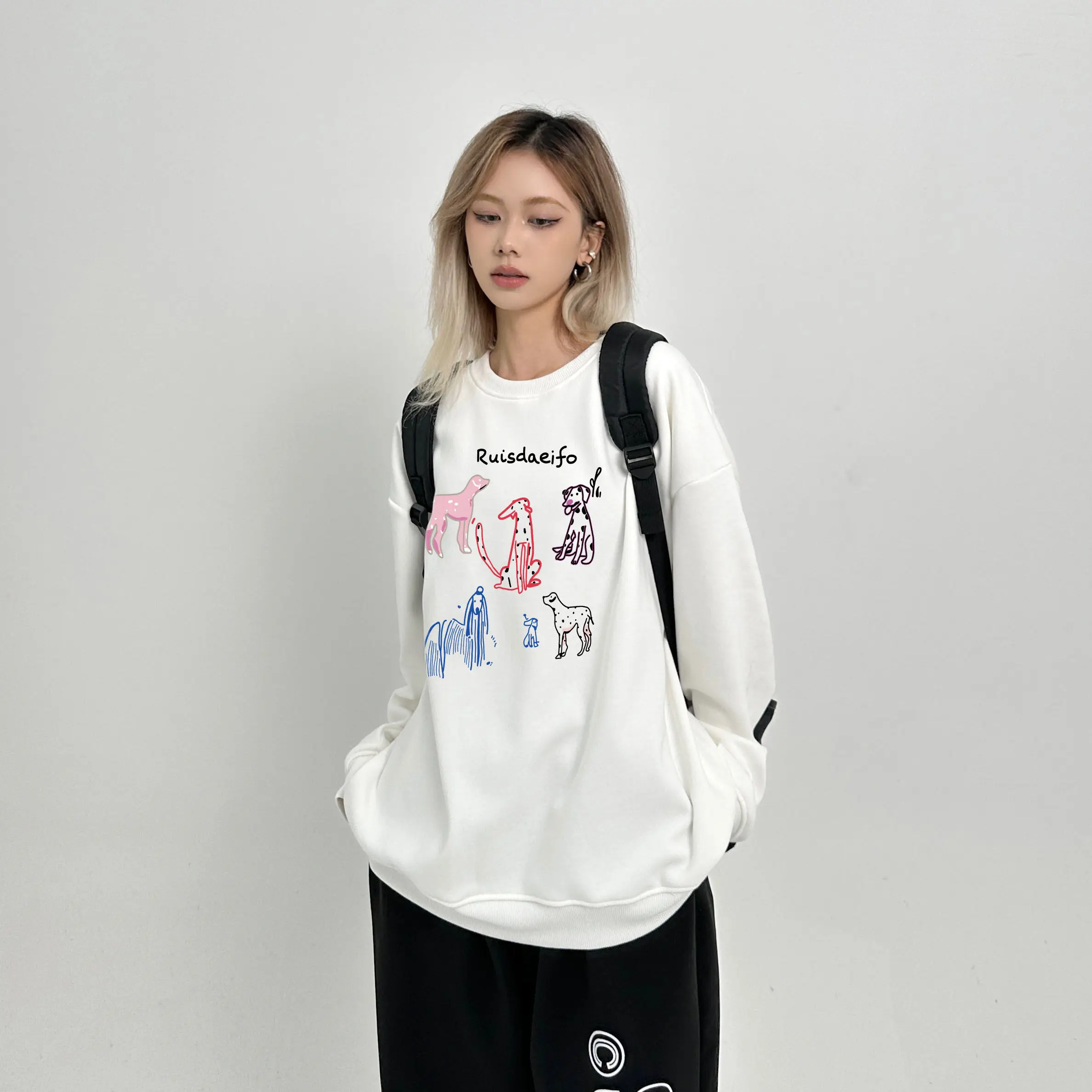 Trendy Personality Ins Gray American Print Retro Round Neck Sweatshirt Spring and Autumn Y2K Simple Niche Loose Casual Top
Trendy Personality Ins Gray American Print Retro Round Neck Sweatshirt Spring and Autumn Y2K Simple Niche Loose Casual Top