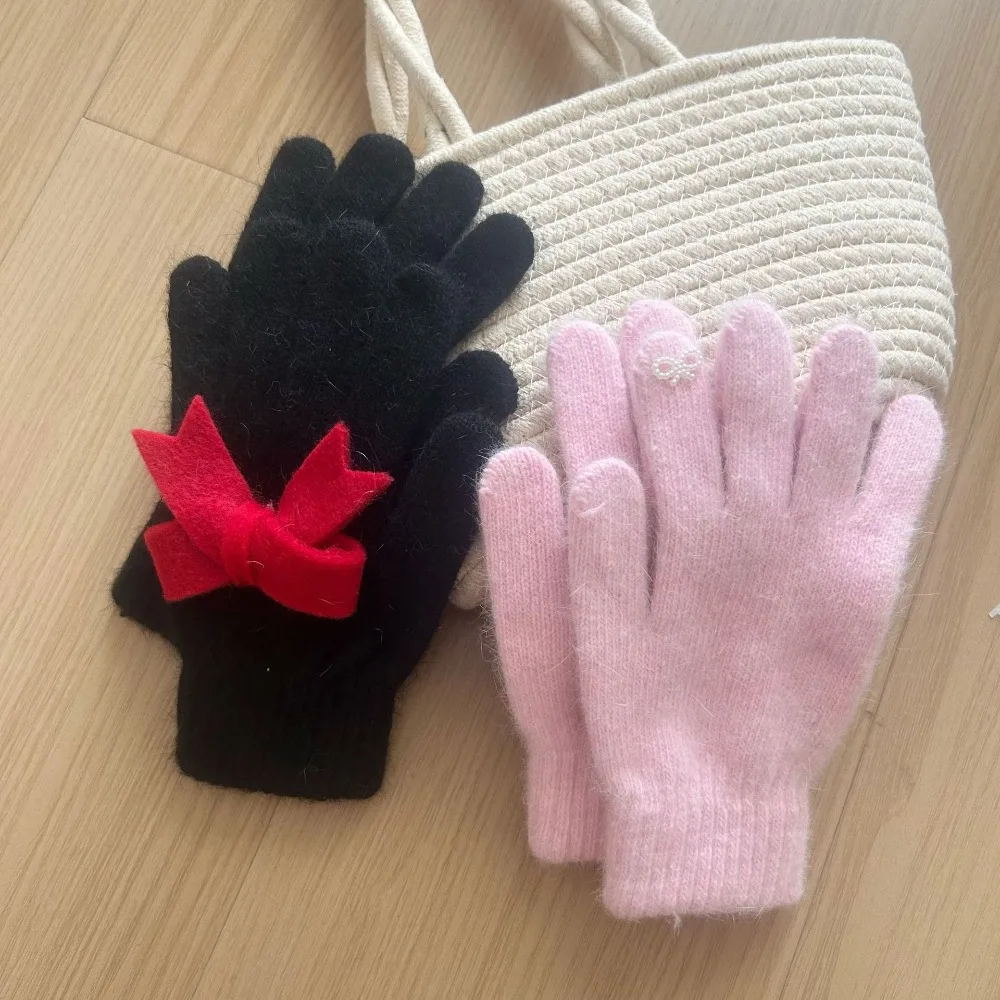 Elegant Cute Knitted Gloves Candy Color Touchscreen Bowknot Gloves Warm Cold Resistance Full Finger Gloves Snowboard
Elegant Cute Knitted Gloves Candy Color Touchscreen Bowknot Gloves Warm Cold Resistance Full Finger Gloves Snowboard