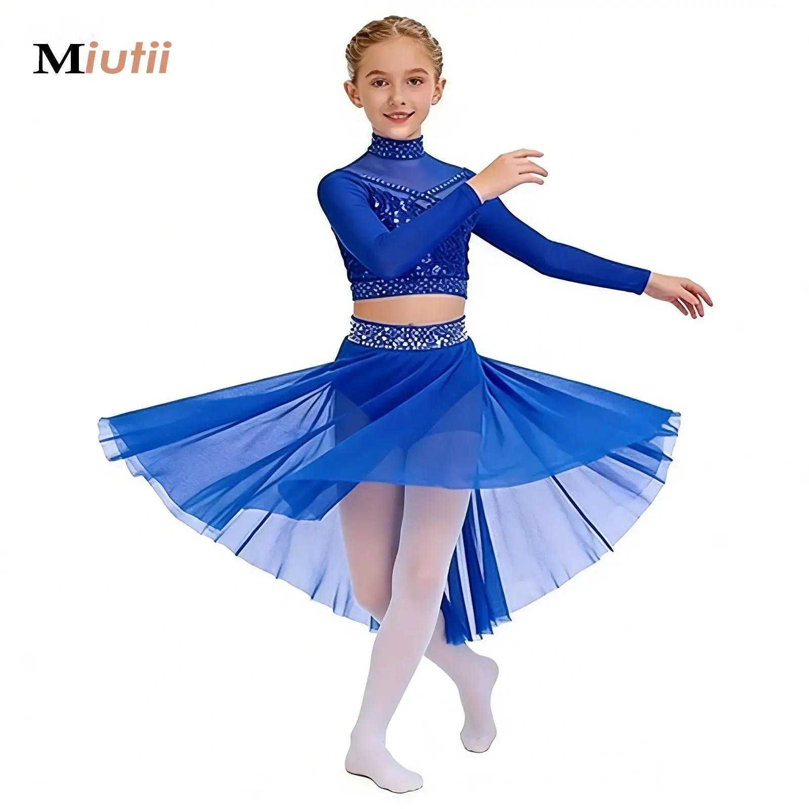 Kids Girls Ballet Dance Set Sequin Rhinestone Crop Top+Built-in Briefs Mesh Skirt Lyrical Modern Contemporary Dancewear Suit
Kids Girls Ballet Dance Set Sequin Rhinestone Crop Top+Built-in Briefs Mesh Skirt Lyrical Modern Contemporary Dancewear Suit