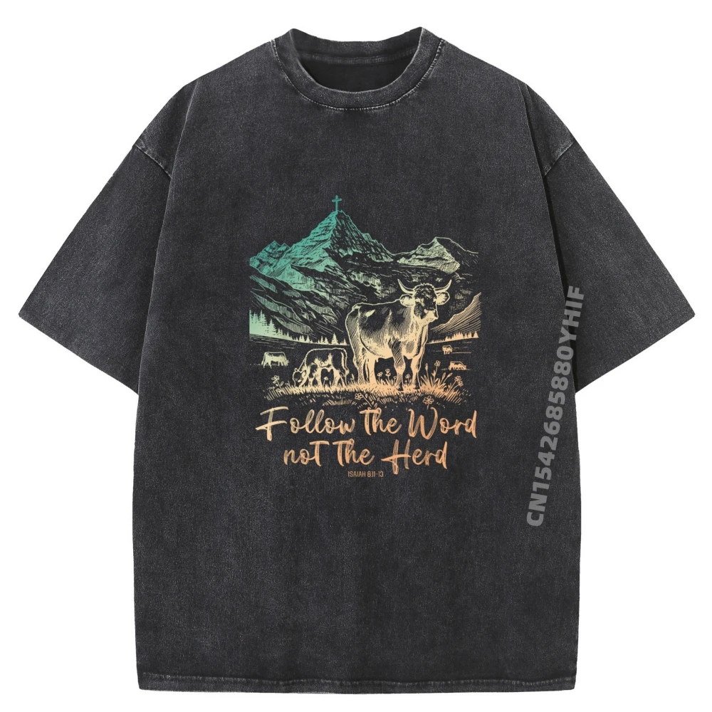 Graphic Tees Follow The Word Not The Herd Printed T Shirts For Men Luxury Design Mens Retro Washed Clothes
Graphic Tees Follow The Word Not The Herd Printed T Shirts For Men Luxury Design Mens Retro Washed Clothes