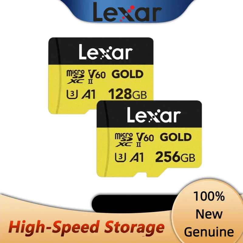 Original Lexar Professional Micro SD Card Gold 256GB Flash Card V60 A1 C10 TF Card MicroSDXC Read Max 280MB/s For Camera
Original Lexar Professional Micro SD Card Gold 256GB Flash Card V60 A1 C10 TF Card MicroSDXC Read Max 280MB/s For Camera