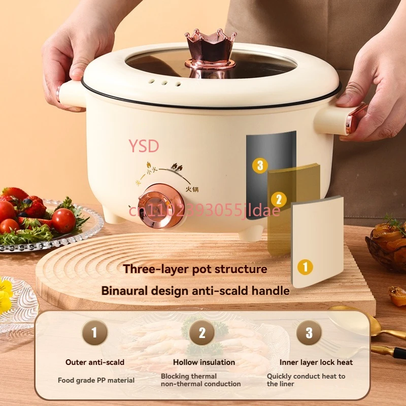 Knob Control All-in-one Electric Cooking Pot, Large Capacity Non-stick Multifunctional Hot Pot and Rice Cooker
Knob Control All-in-one Electric Cooking Pot, Large Capacity Non-stick Multifunctional Hot Pot and Rice Cooker