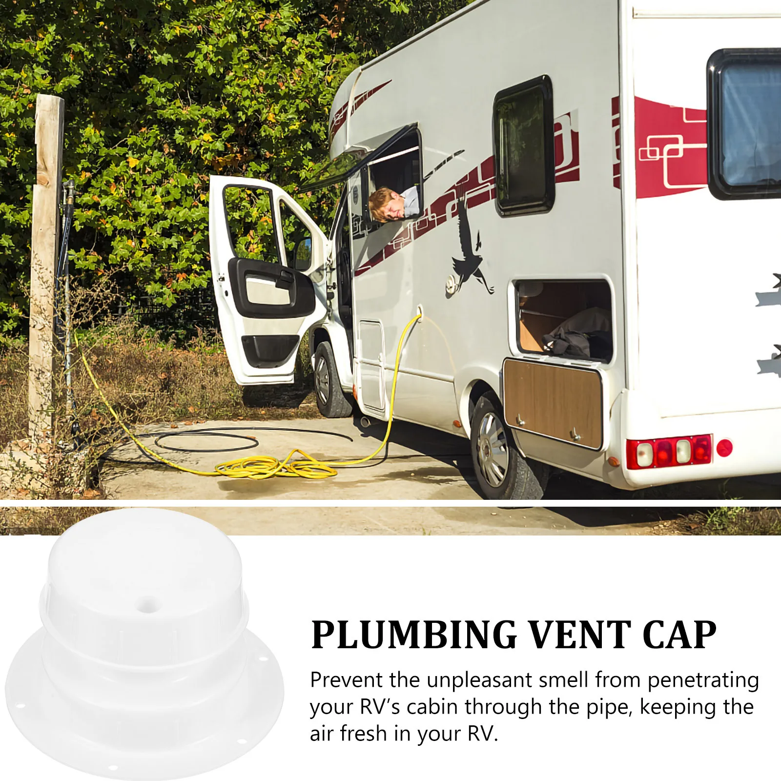 Camper Vent Cover Round Rv Roof Vent Cap Replacement Sewer Gas Expel Fresh Air Circulation Trailer Plumbing Parts Accessory
Camper Vent Cover Round Rv Roof Vent Cap Replacement Sewer Gas Expel Fresh Air Circulation Trailer Plumbing Parts Accessory