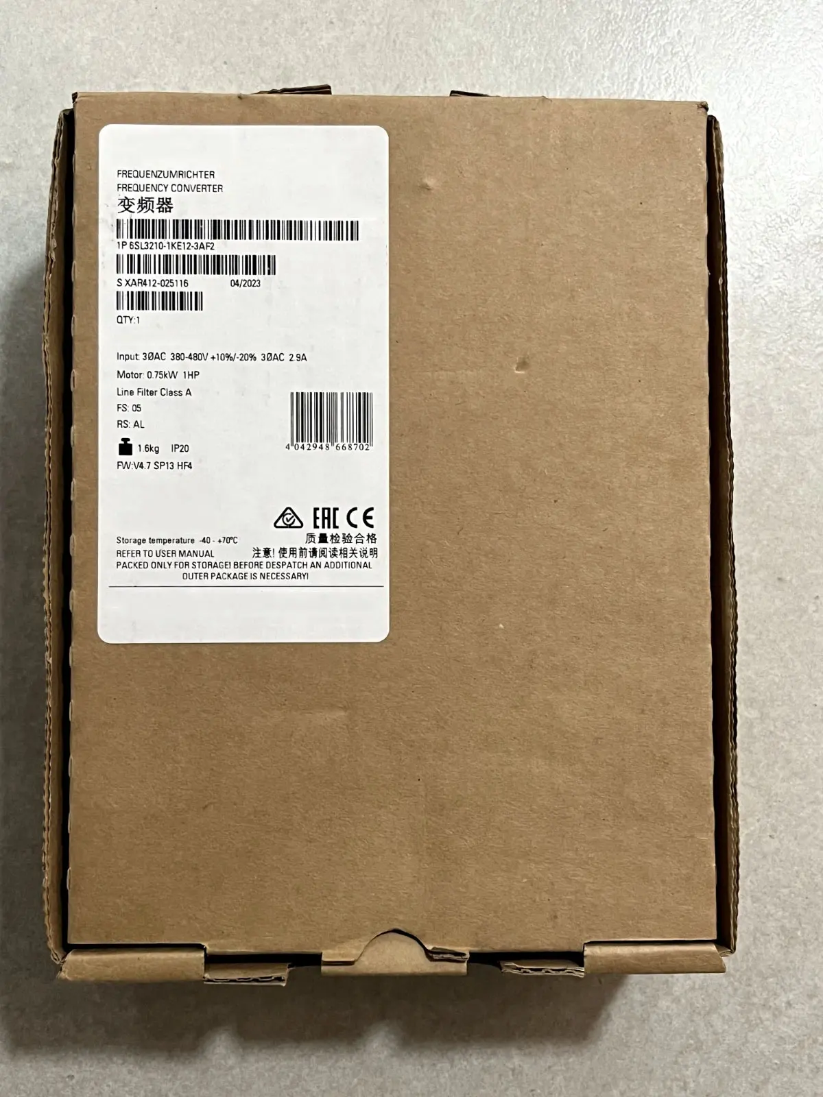 Совершенно новый 6SL3210-1KE12-3AF2 6SL3210-1KE14-3UF2. Гарантия один год.
Совершенно новый 6SL3210-1KE12-3AF2 6SL3210-1KE14-3UF2. Гарантия один год.