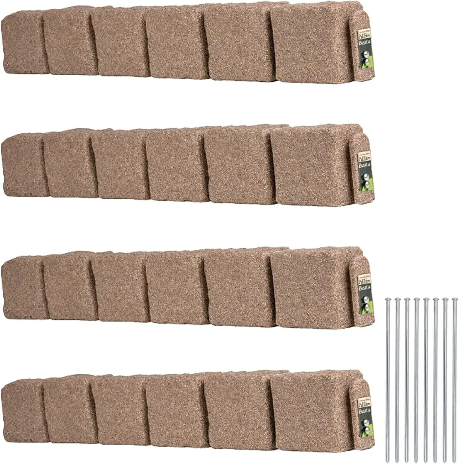 Garden Edging Border for Flower Beds & Yard Edging – 4 Pack | Each Section Has 6 Blocks 48" L x 4" W x 6.5" H | 8 Spikes
Garden Edging Border for Flower Beds & Yard Edging – 4 Pack | Each Section Has 6 Blocks 48" L x 4" W x 6.5" H | 8 Spikes