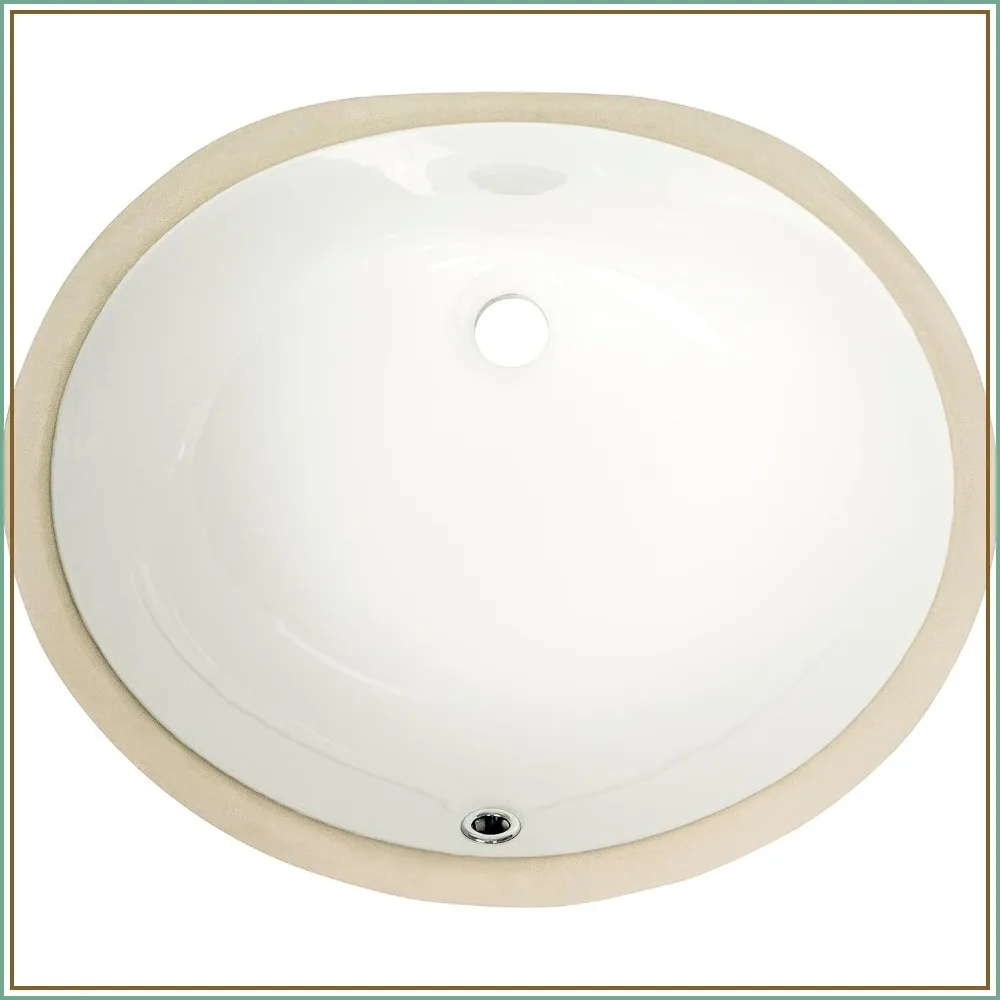19.5" x 16.0" x 8.125" Oval Porcelain Ceramic Undermount Bathroom Vanity Vessel Sink, White
19.5" x 16.0" x 8.125" Oval Porcelain Ceramic Undermount Bathroom Vanity Vessel Sink, White