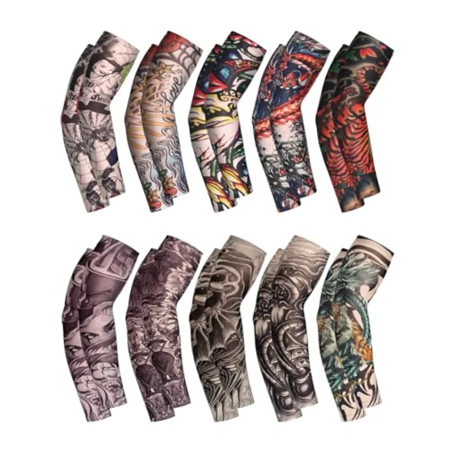 Boao 20 Pcs Men's Cooling Arm Sleeves Long Fingerless Arm Cover Anti Slip UV Protection Sun Temporary Tattoo Sleeves
Boao 20 Pcs Men's Cooling Arm Sleeves Long Fingerless Arm Cover Anti Slip UV Protection Sun Temporary Tattoo Sleeves
