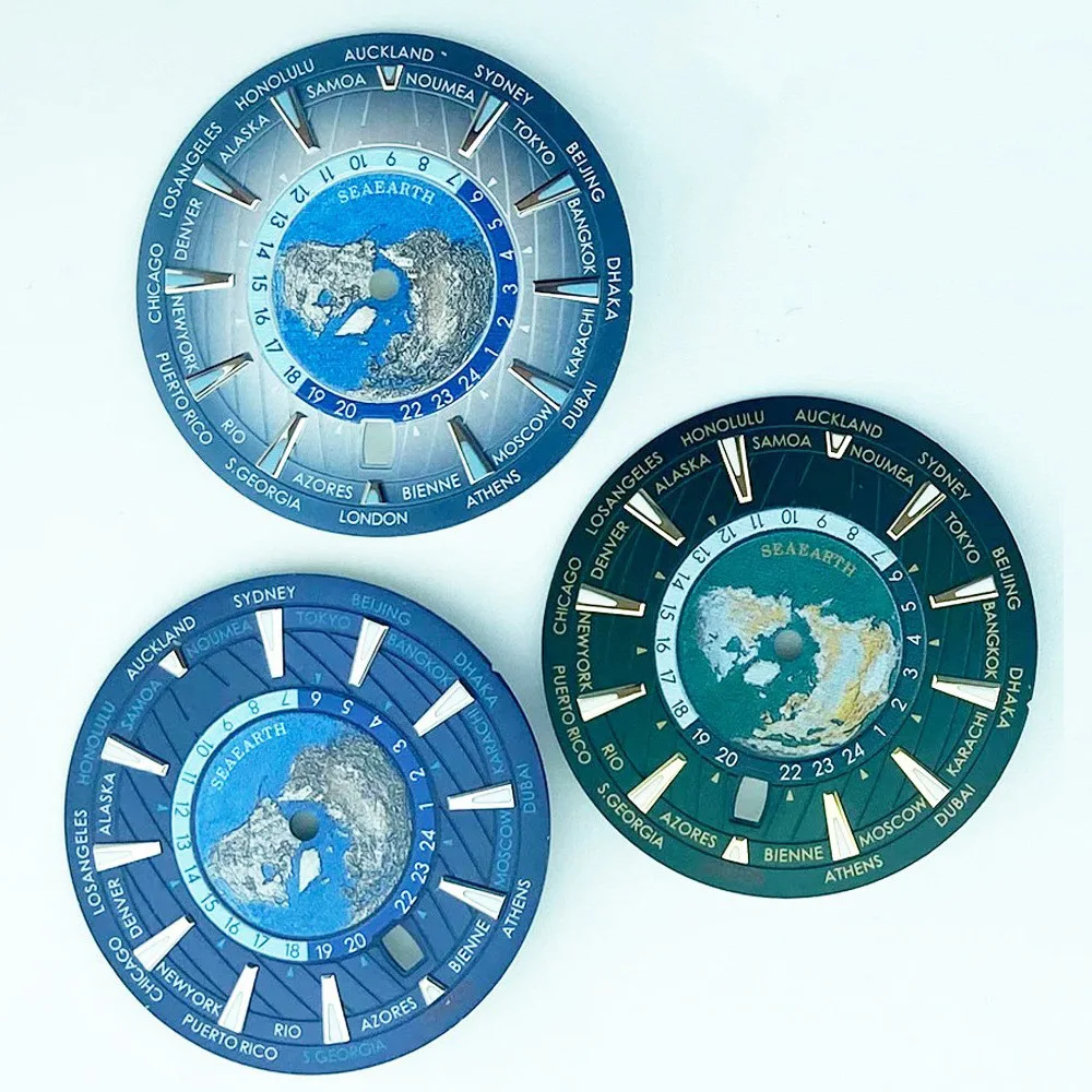 33.5Mm empty mark dial green luminous six-point calendar suitable for NH35/NH36 movement watch modification accessories
33.5Mm empty mark dial green luminous six-point calendar suitable for NH35/NH36 movement watch modification accessories