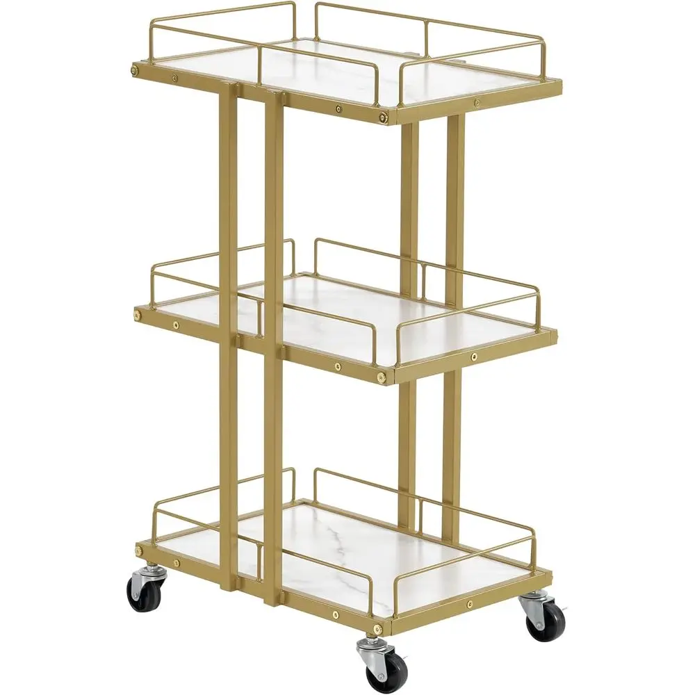 3-Tier Rolling Cart for Manicure and Beauty Equipment, White
3-Tier Rolling Cart for Manicure and Beauty Equipment, White