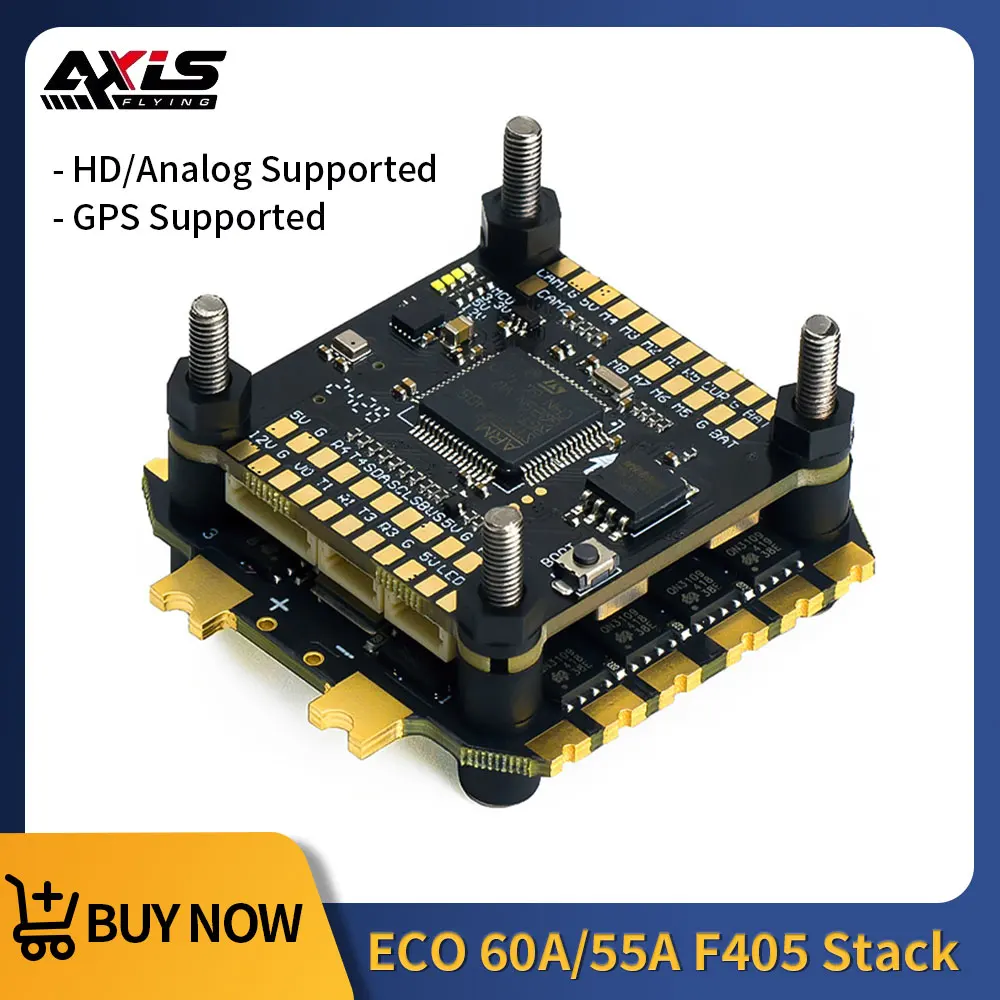 Axisflying Argus ECO Stack 55A 60A BlHeli-S ESC Flight Controller F405 GPS Supported for RC FPV Freestyle Drone DIY Parts
Axisflying Argus ECO Stack 55A 60A BlHeli-S ESC Flight Controller F405 GPS Supported for RC FPV Freestyle Drone DIY Parts